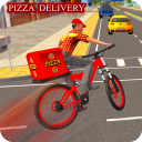 BMX Bicycle Pizza Delivery Boy Icon