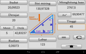 ipar trigonometri kalkulator screenshot 2