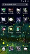 Green glitter firefly forest APUS stylish theme screenshot 1