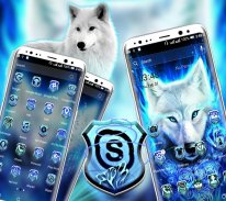 Blue Wolf Launcher Theme screenshot 1