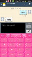 Pink Love GO клавиатуры screenshot 1