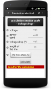 Calculate electrical line Lite screenshot 6