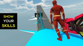 Superheroes Bike Stunt Racing screenshot 4