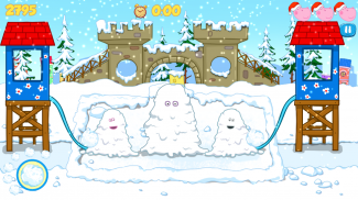 Lucu Snowball Battle:Permainan musim dingin screenshot 3