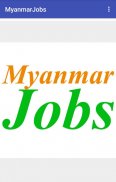 Myanmar Jobs screenshot 1