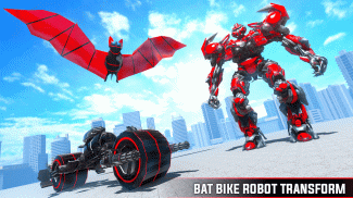 Flying Bat Bike Robot Games 3D screenshot 2