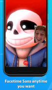 Funny Under Skeleton Sans Fake Chat And Video Call screenshot 3