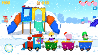 Lucu Snowball Battle:Permainan musim dingin screenshot 5