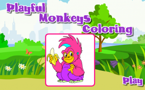 Coloring Playful Monkeys screenshot 0