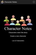 Character Notes screenshot 0