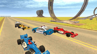 Perlumbaan Kereta Formula-Permainan Mengejar Polis screenshot 0