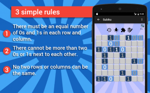 Subiku : the binary sudoku screenshot 0