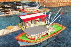 Fishing Boat Cruise Drive 3D - Jogo de pesca real screenshot 2