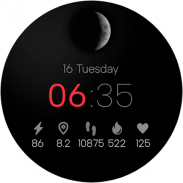 Minimal Watch Face Black screenshot 2