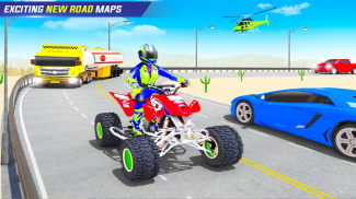 लाइट एटीवी क्वाड बाइक रेसिंग, हाईवे ट्रैफिक गेम्स screenshot 1