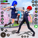 Anime School Girls Fighting Icon