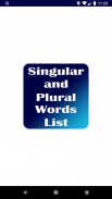 Singular and Plural Words List screenshot 0