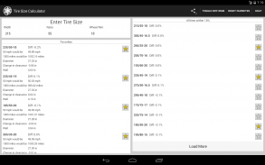 Tire Size Calculator screenshot 1