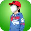 Kid Boy Fashion Photo Montage Icon