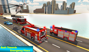 Heavy Ladder Fire Truck City Rescue 2019 screenshot 5