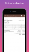 Business Estimates,Estimate,Estimation screenshot 1