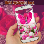 Rose zip Screen Lock screenshot 1