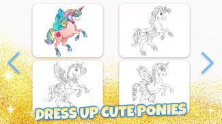 Unicorn Dress Up Coloring Book screenshot 1