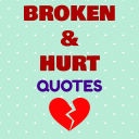 Broken and Hurt Quotes Icon