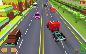 Blocky Car Highway Racer: Traffic Racing Game screenshot 1