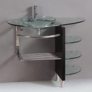 Bathroom Glass Shelves Ideas screenshot 7