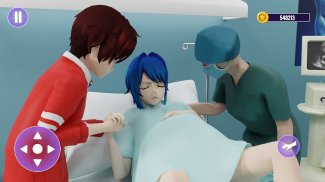 임신 한 엄마 시뮬레이터 : 애니메이션 소녀 가족 생활 screenshot 1