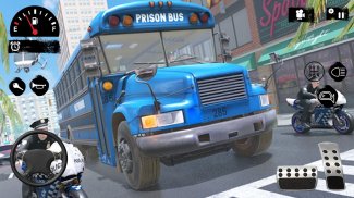 Police Bus Simulator Transport Driving Free Game screenshot 2