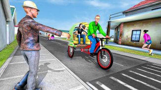 BMX Bicycle Taxi Rider - City Transport Taxi Game screenshot 1