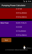 Pumping power calculator Lite screenshot 8