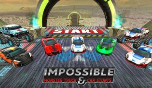 Impossible MonsterTruck & Car Stunts:Driving Games screenshot 9