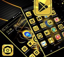 Gold Black Launcher Theme screenshot 4