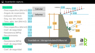 Cálculo de muros de hormigón ... y marcos screenshot 2