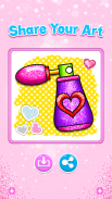 Glitter Hearts coloring and drawing screenshot 0