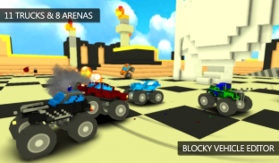 Blocky Monster Truck Demolition Derby screenshot 1