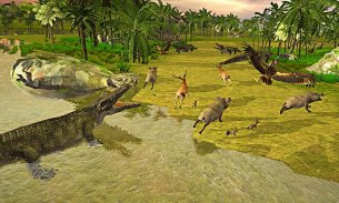 Simulador de bosque 3D de cocodrilo: clan de crocs screenshot 3