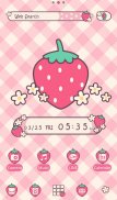 Strawberry Checks +HOME Theme screenshot 0