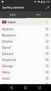 Spelling alphabet screenshot 1
