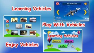 Learn Vehicles for Kids screenshot 0