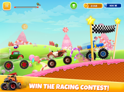 I bambini Monster Truck Uphill Racing Game screenshot 0