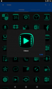 Flat Black and Teal Icon Pack ✨Free✨ screenshot 17