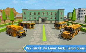 School Bus Game Blocky World screenshot 1