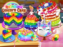Bolo de unicórnio do arco-íris: jogos de cozinha screenshot 3