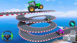 Real Tractor Stunt Game 3D screenshot 1