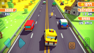 Blocky Highway: Traffic Racing screenshot 1