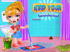 الحفاظ على منزلك نظيفة-لعبة تنظيف المنزل الفتيات screenshot 6